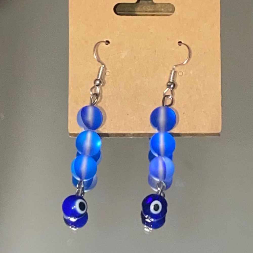Evil eye earrings